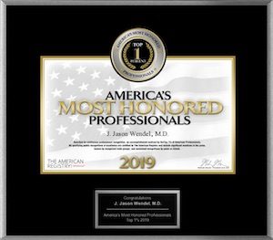 Dr. Wendel - America's Most Honored Professionals Award 2019
