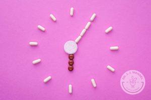 Clock made out of medication