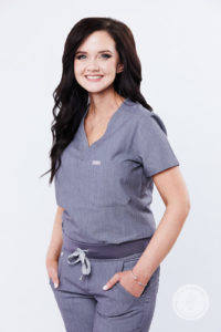 Headshot of Penny Bowman in scrubs