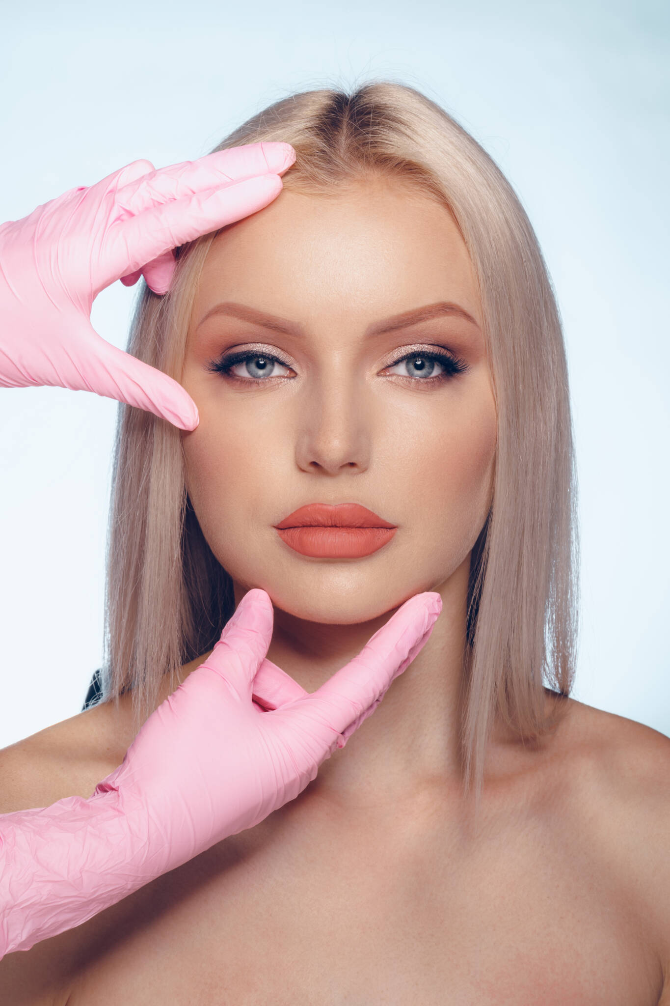 A woman has a consultation for cosmetic injections.