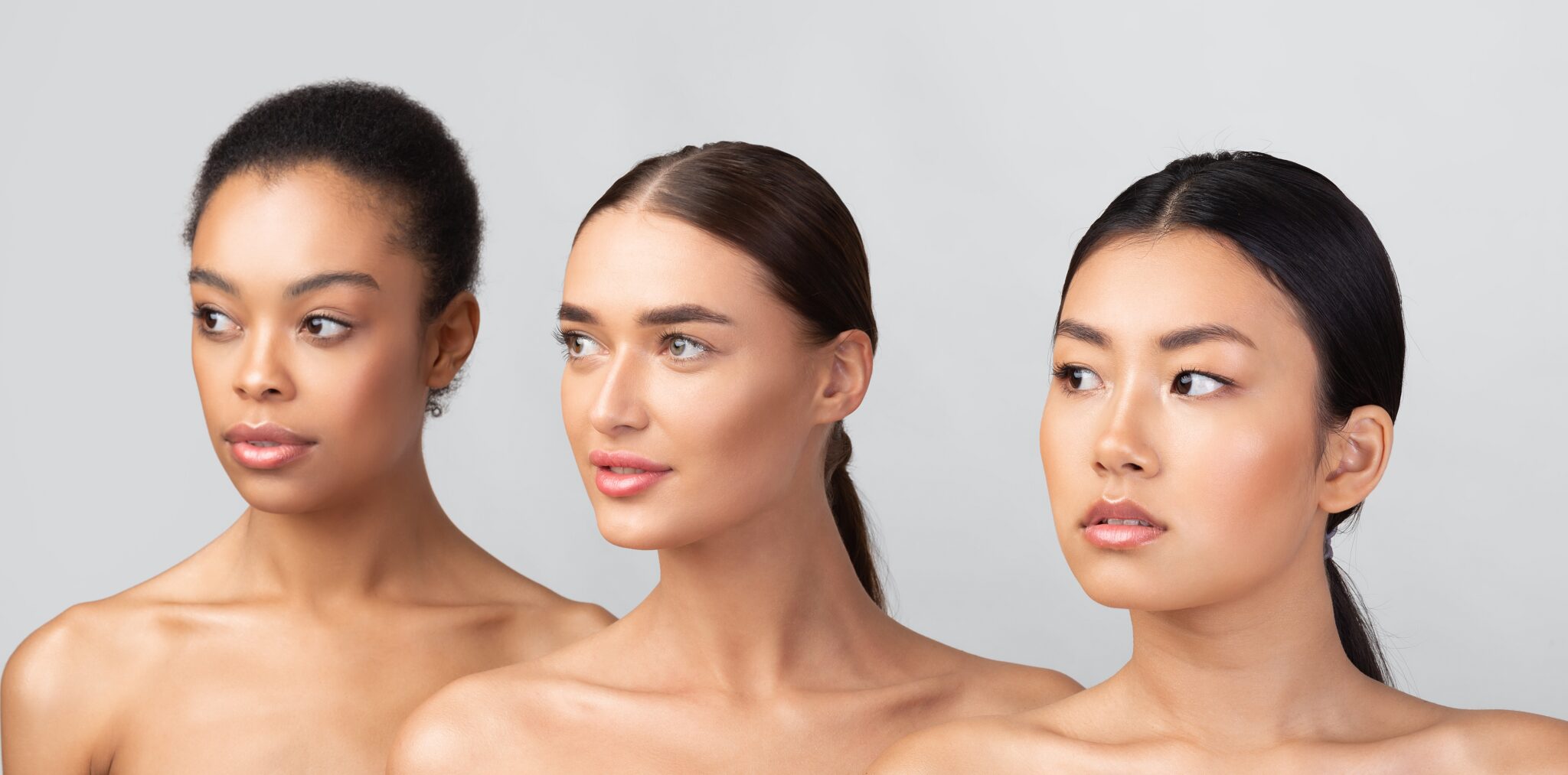 three women standing side by side